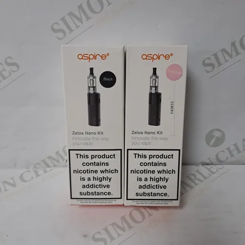 2 BOXED ASPIRE ZELOS NANO VAPE KIT