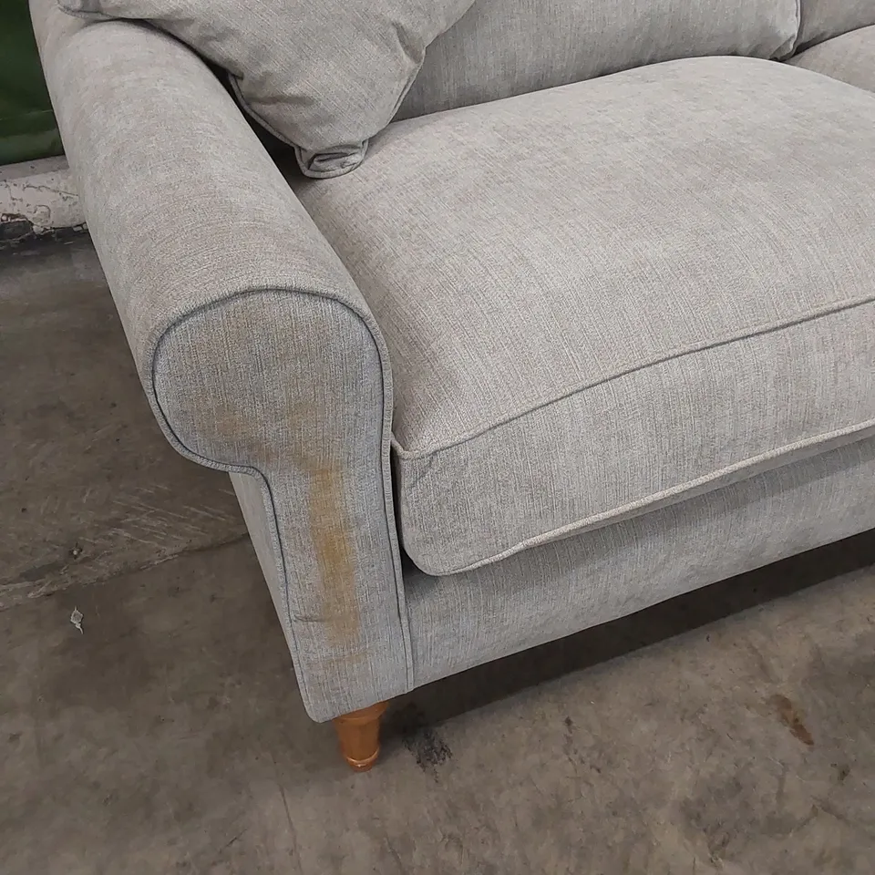 DESIGNER 3 SEATER FABRIC UPHOLSTERED SOFA