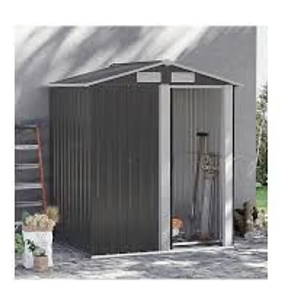 BOXED OUTSUNNY OUTDOOR STORAGE SHED WITH SLIDING DOOR 152 x 132 x 188cm (2 BOXES) RRP £200.99