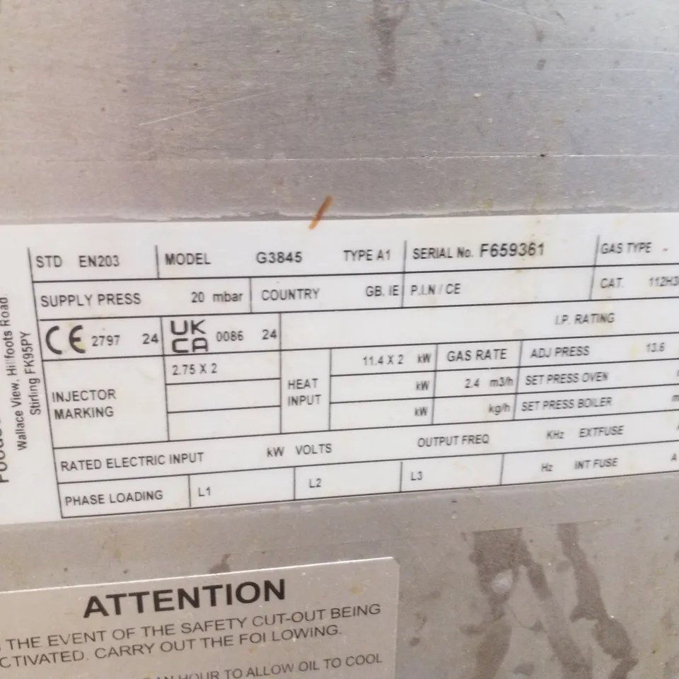 FALCON G3845 TWIN TANK GAS FRYER