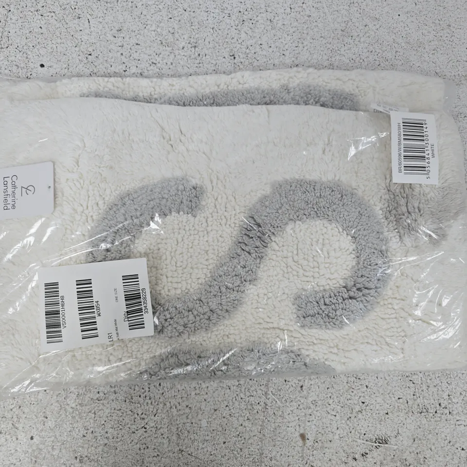CATHERINE LANSFIELD SOAK BATH MAT WHITE