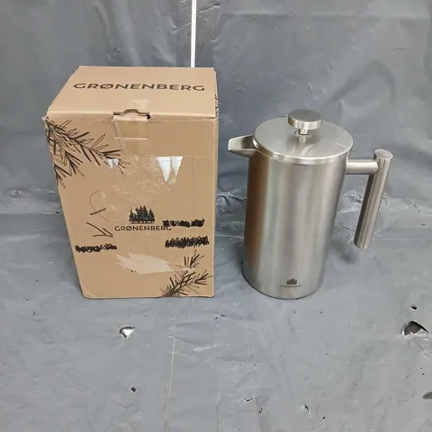 BOXED GRONENBURG STAINLESS STEEL FRENCH PRESS 1L