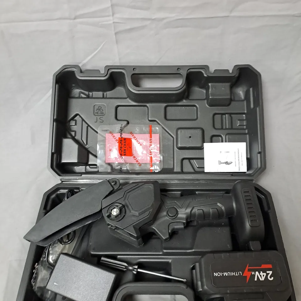 MINI ELECTRIC CHAINSAW WITH 24V LITHIUM-ION BATTERY