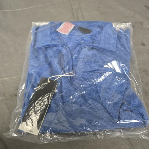 ADIDAS BLUE ZIP-FRONT LONG-SLEEVE TOP β IN ORIGINAL PACKAGING SIZE M