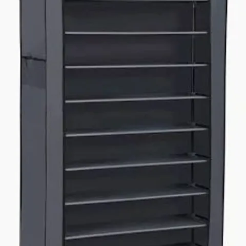 ONGMICS 10-TIER SHOE RACK WITH DUSTPROOF COVER, 28 X 88 X 160 CM, SHOE ORGANISER STAND, HOLDS 40-50 PAIRS, FOR LIVING ROOM, HALLWAY, GREY 