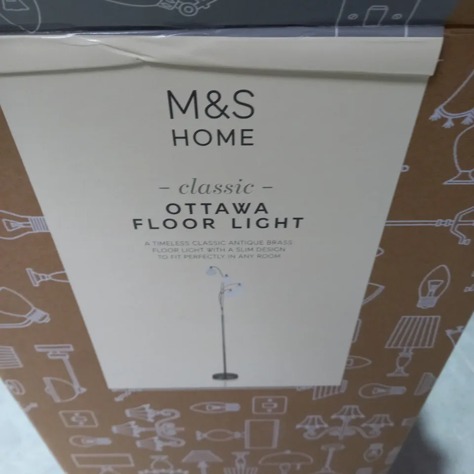 BOXED M&S HOME CLASSIC OTTAWA FLOOR LIGHT