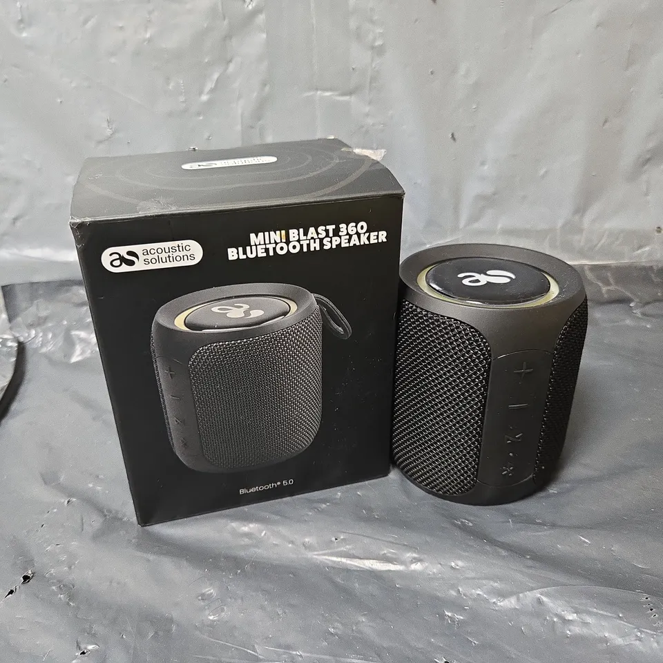 BOXED MINI BLAST 360 BLUETOOTH SPEAKER IN BLACK