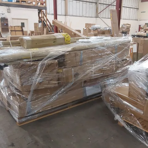 PALLET CONTAINING A LARGE ASSORTMENT OF CONSUMER PRODUCTS INCLUDING PLUM CLIMBING FRAME PARTS ECT