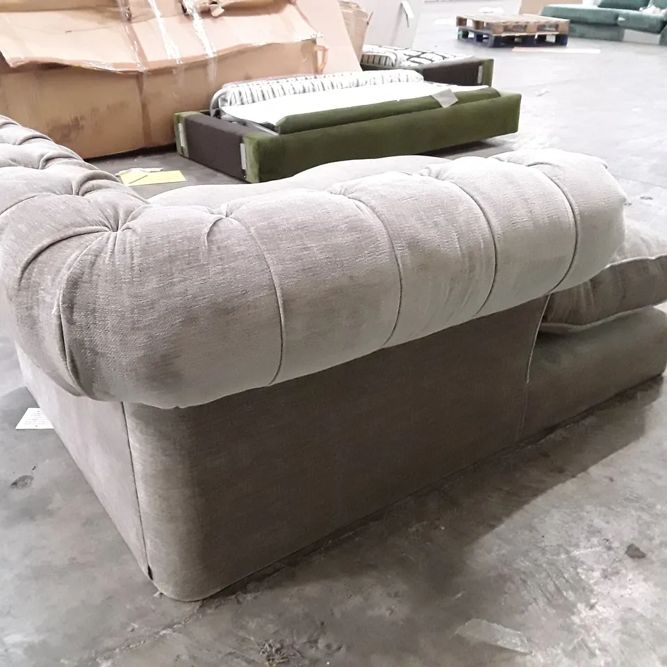 QUALITY DESIGNER PENNIE SOFA LHF CHAISE SECTION - MINK FABRIC