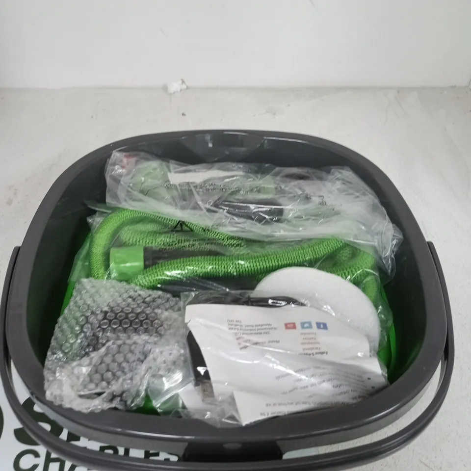 SFIXX RECHARGEABLE CORDLESS PRESSURISED BUCKET WITH HOSE – GREEN