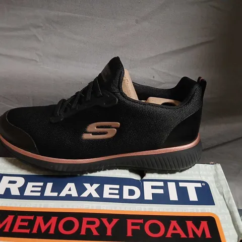SKECHERS WORK SLIP-RESISTANT TRAINERS – BLACK, WOMEN'S UK 5 (US 8, EU 38)