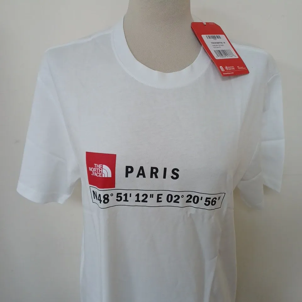 THE NORTH FACE PARIS T-SHIRT IN WHITE SIZE M