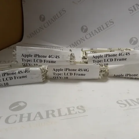 5 X 10 PCS APPLE IPHONE 4G/4S LCD FRAME WHITE