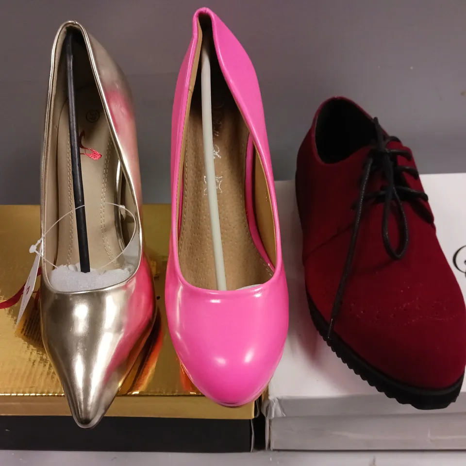 LOT OF 11 ASSORTED PAIRS OF SHOES TO INCLUDE ODEON AND ASPIRER - VARIOUS SIZES