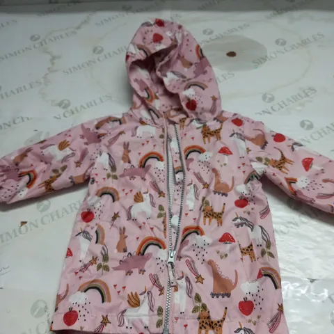 GIRLS ZIPPED WATERPOOF JACKET SIZE 1-2 YEARS