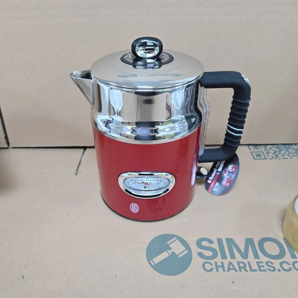 RUSSELL HOBBS RETRO RIBBON RED ELECTRIC KETTLE – BOXED