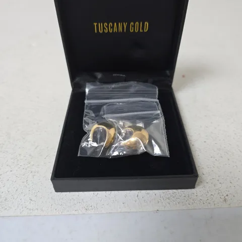 TUSCANY GOLD EAR RINGS IN BLACK BOX