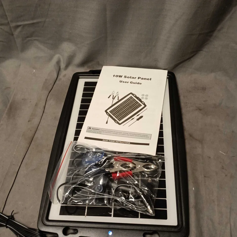 SOLAR PANEL, 10W WITH USER GUIDE. UNBOXED