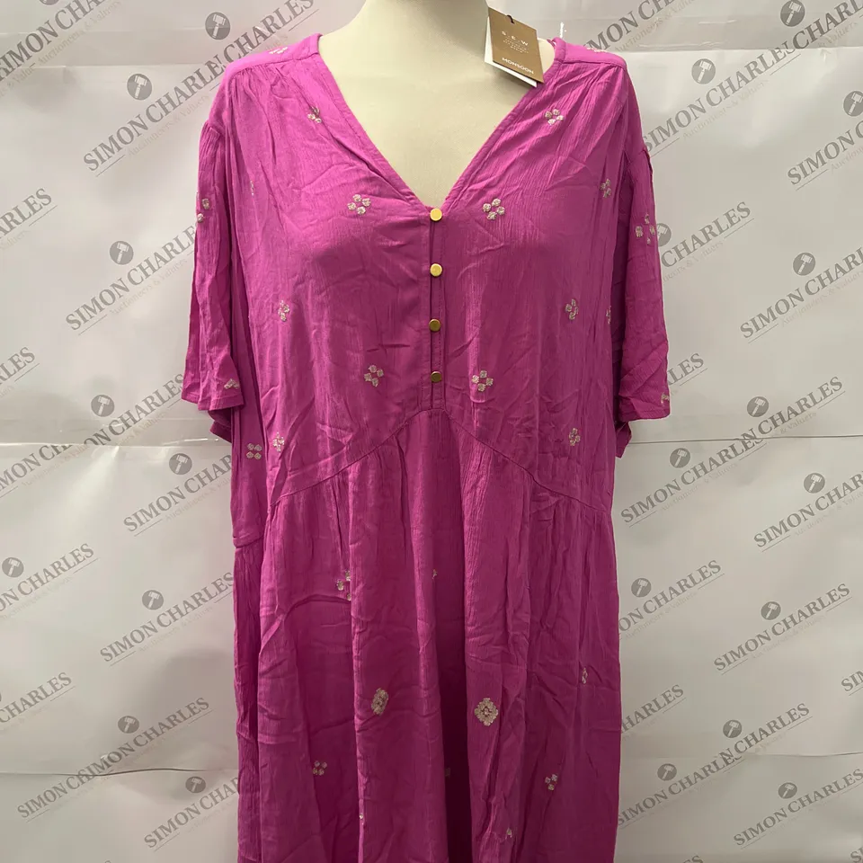 MONSOON EMB CRINKLE DRESS IN PINK SIZE XXL