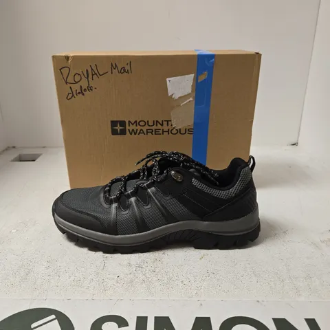 MOUNTAIN WAREHOUSE BLACK HIKING BOOTS – RUGGED TREAD, LACE‑UP - SIZE UK 11