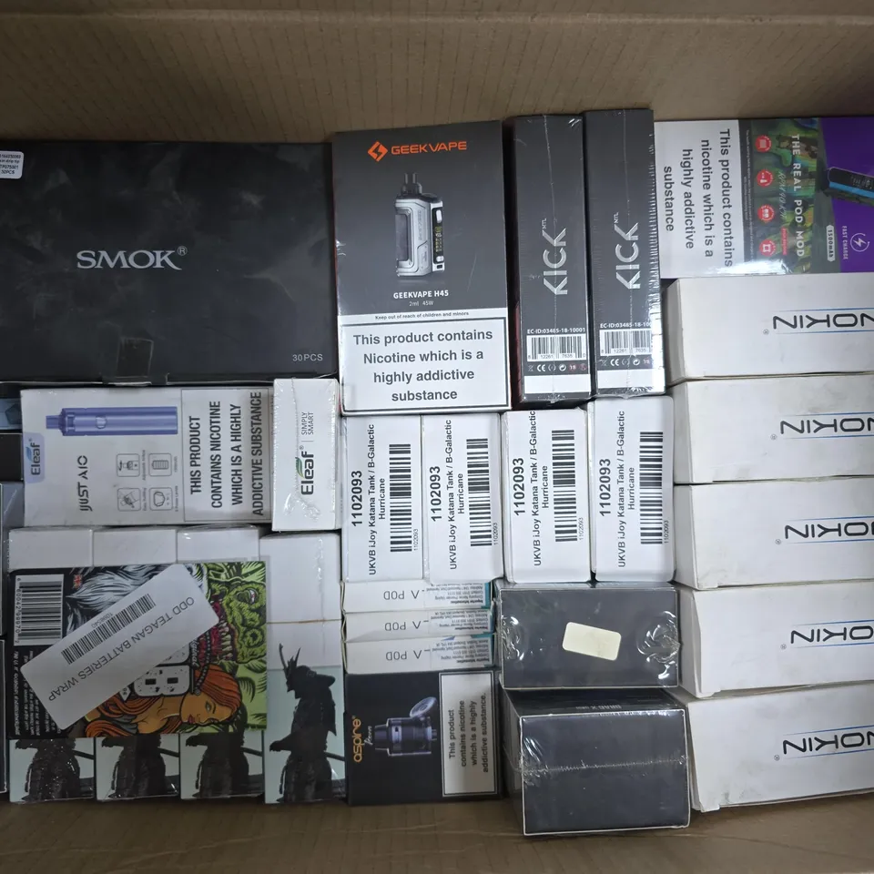 APPROXIMATELY 60 ASSORTED VAPES, E-CIGARETTES & ACCESSORIES TO INCLUDE SMOK, GEEKVAPE, ELEAF, ETC - COLLECTION ONLY