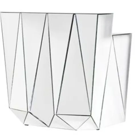 LARGE MIRROR  GLASS TIERED BAR