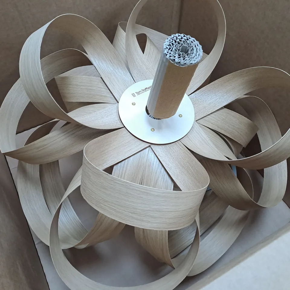 BOXED TOM RAFFIELD FLOOR PENDANT LIGHT IN WALNUT 