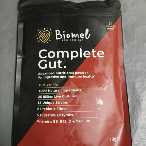 BIOMEL COMPLETE GUT FOOD SUPPLEMENT - VANILLA 450G