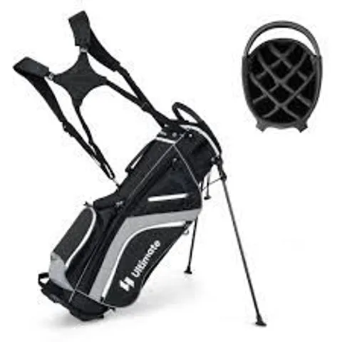 BOXED COSTWAY LIGHTWEIGHT GOLF STAND BAG WITH 14 WAY TOP DIVIDERS 6 POCKETS COOLER BAG RAIN HOOD 