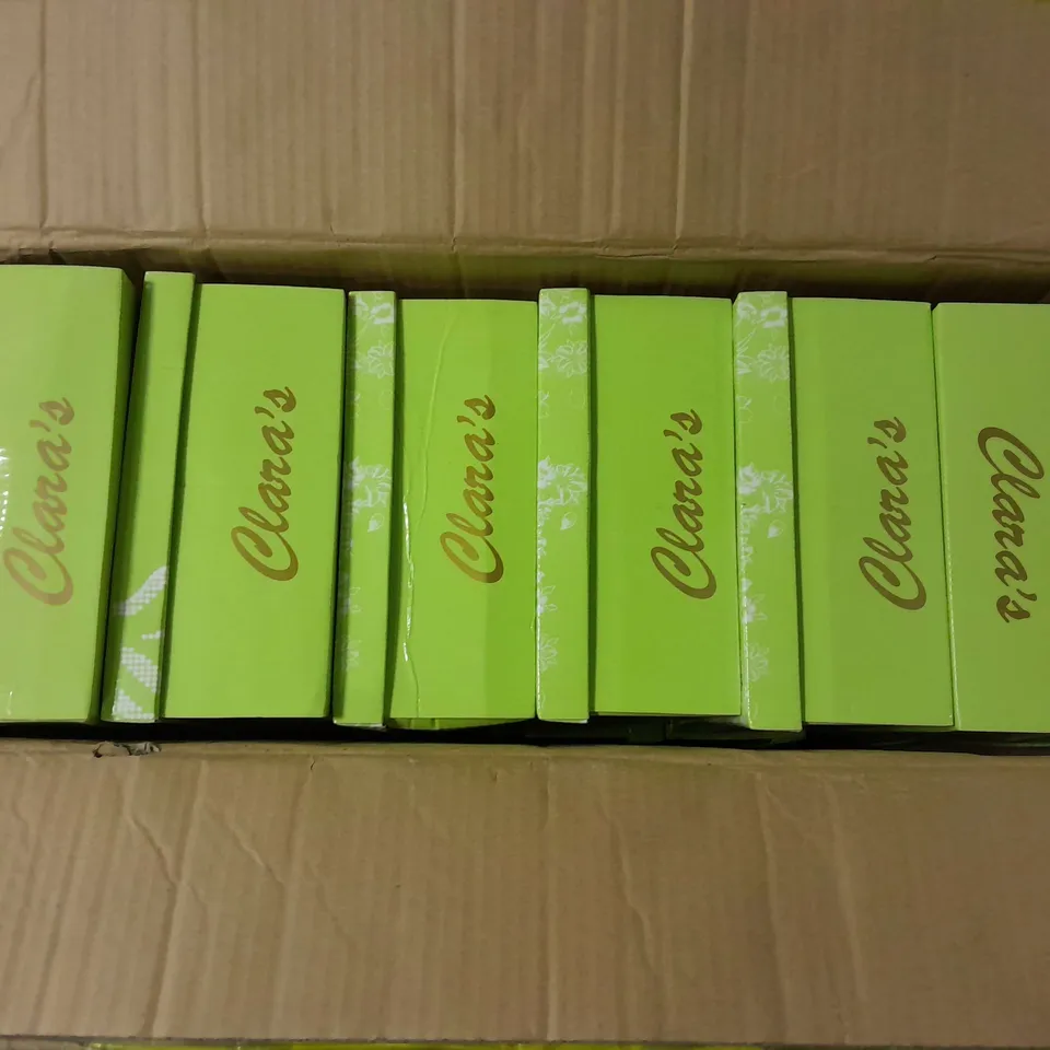 12 BOXED CLARAS RAISED HEEL SHOES IN VARIOUS COLOURS AND SIZES