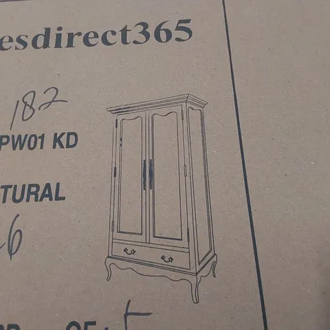 PALLET CONTAINING AN INCOMPLETE HOMESDIRECT365 WARDROBE