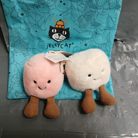 JELLY CAT PAIR OF MARSHMELLOWS KEYCHAIN