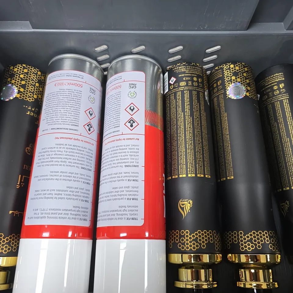 APPROXIMATELY 15 ASSORTED AEROSOLS TO INCLUDE AIR FRESHENERS , MULTI PURPOSE CLEANER AND TRIM FIX ADHESIVE