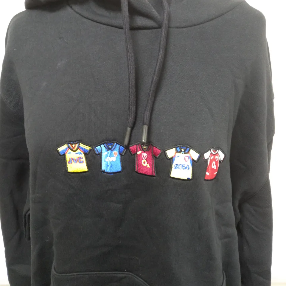 ARSENAL FC BLACK HOODIE SIZE L