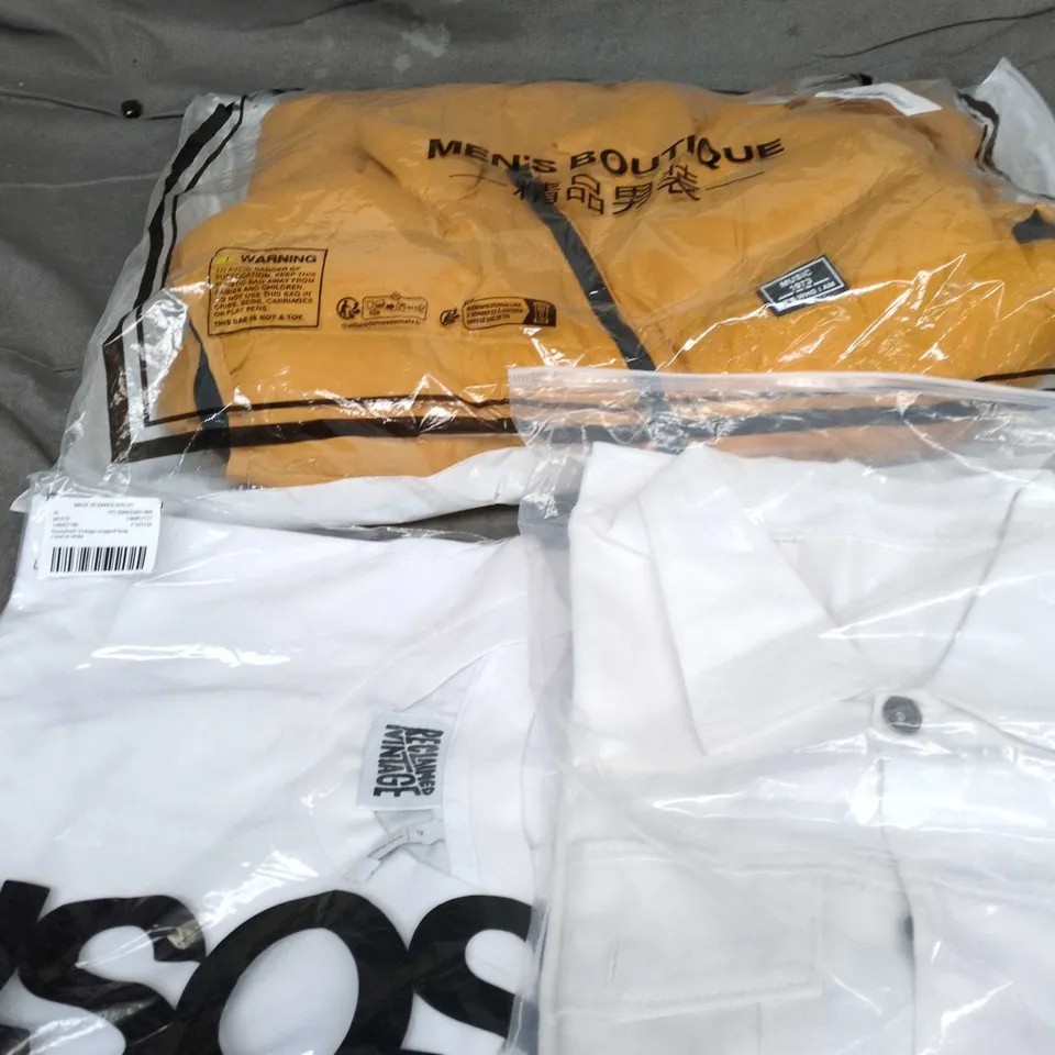 APPROXIMATELY 20 ASSORTED CLOTHING PRODUCTS IN VARIOUS STYLES & SIZES TO INCLUDE JUMPERS, T-SHIRTS, DRESSES ETC