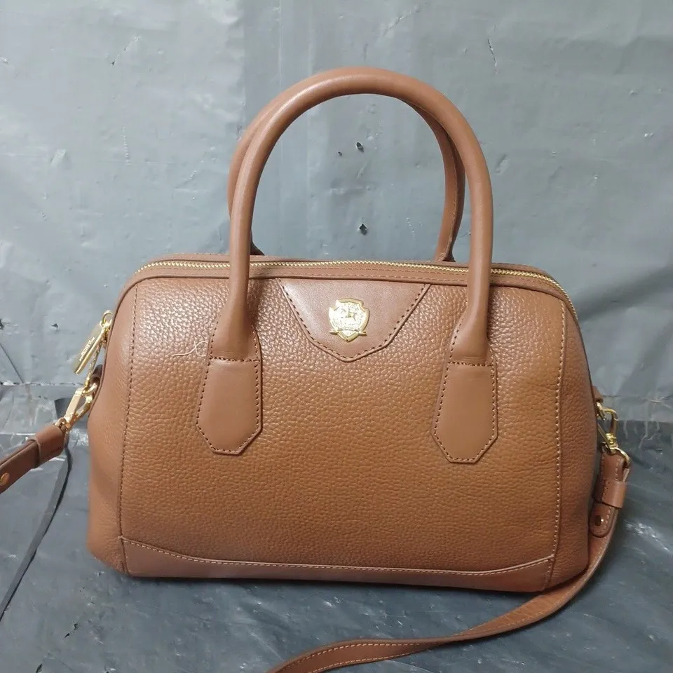 PAUL COSTELLOE DRESSAGE TOP HANDLE MEDIUM LEATHER BAG