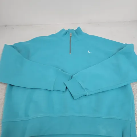 JACK WILLS TEAL ZIP-FRONT FLEECE TOP – WOMEN'S UK 8