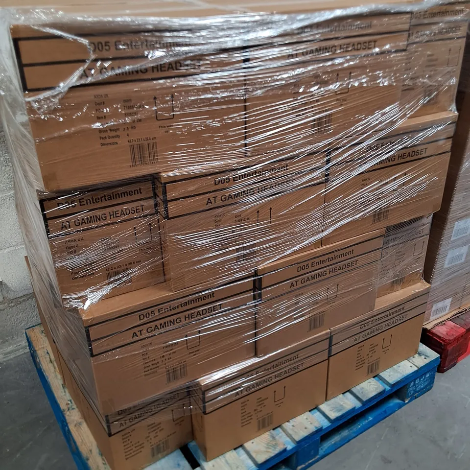 PALLET CONTAINING 40 4-PACKS OF BRAND NEW GAMING HEADSETS