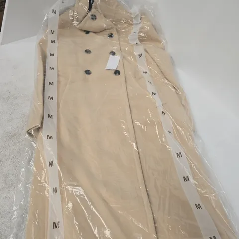 MANGO WOMEN’S BEIGE COAT, SIZE M – BRAND NEW WITH TAGS