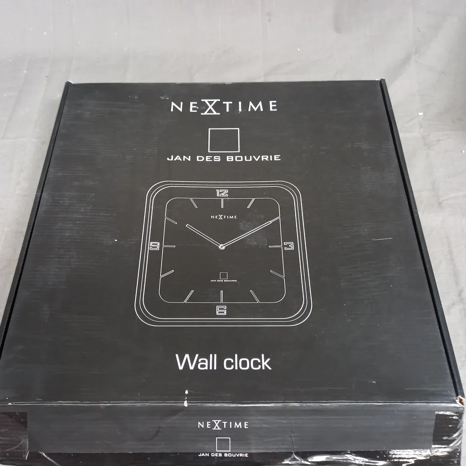 BOXED NEXTIME JAN DES BOUVRIE SILENT WALL CLOCK