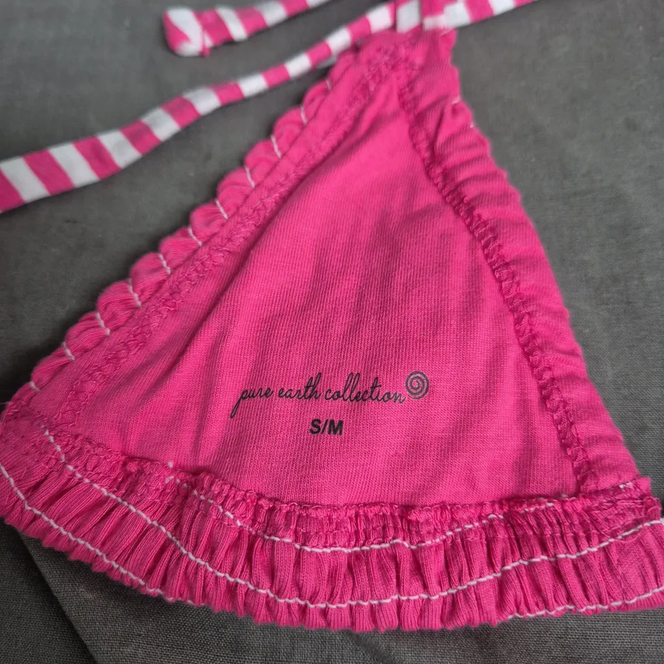 PURE EARTH COLLECTION STRING BIKINI TOP – PINK, SIZE S/M