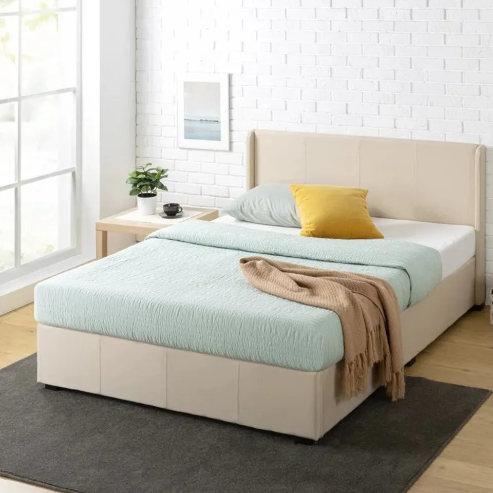 BOXED ESTELLA UPHOLSTERED OTTOMAN BED FRAME // SIZE: 6FT SUPERKING (1 BOX)