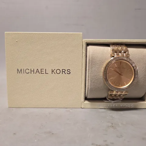 BOXED MICHAEL KORS ROSE GOLD CLASSIC WOMENS WATCH
