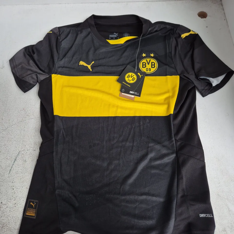 PUMA BORUSSIA DORTMUND WOMEN'S JERSEY - BLACK & YELLOW (DRYCELL) - MEDIUM