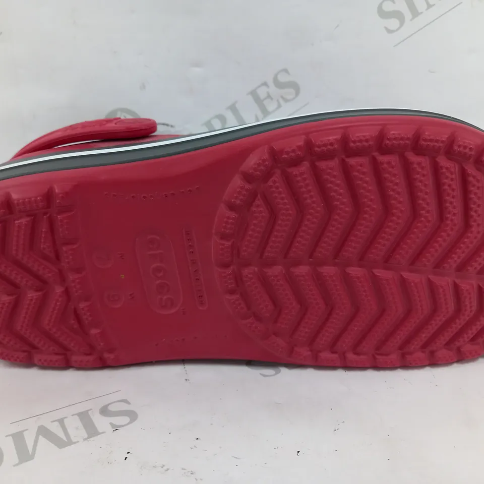 CROCS CROCBAND RED CLOGS - UK 6-7