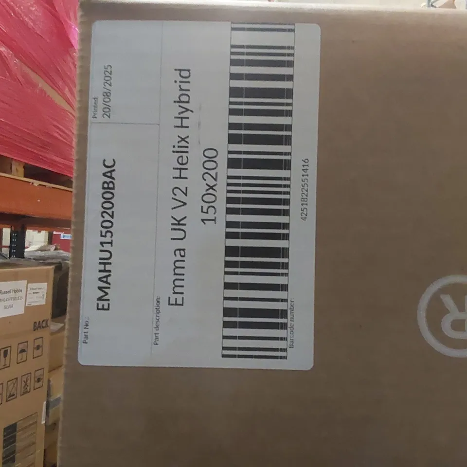 BRAND NEW BOXED EMMA UK V2 HELIX HYBRID 150 x 200 KING SIZE MATTRESS 