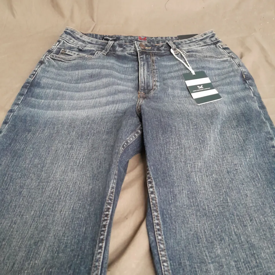 CREW CLOTHING COMPANY STRAIGHT FIT JEANS - SIZE 12S