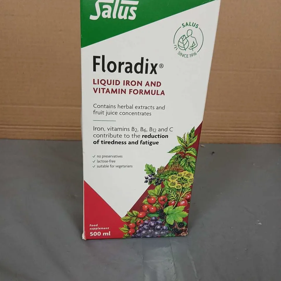 FLORADIX LIQUID IRON & VITAMIN FORMULA – SALUS, 500 ML (BOXED)