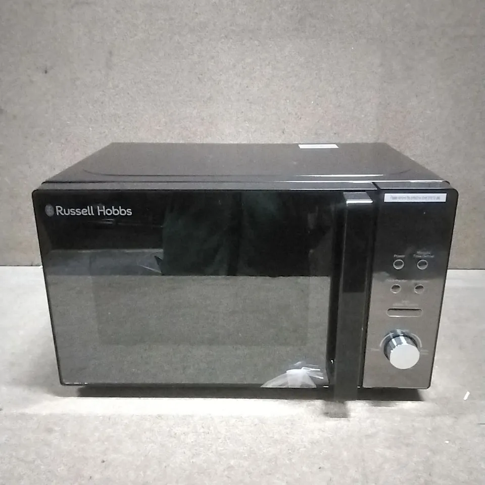 BOXED RUSSELL HOBBS COMPACT BLACK DIGITAL MICROWAVE 