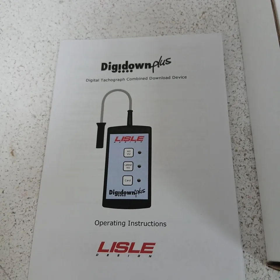 LISLE DESIGN DIGIDOWNPLUS DIGITAL TACHOGRAPH DOWNLOAD DEVICE